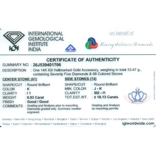 14 K / 585 IGI Certified Rose Gold Tiara / Head Gear