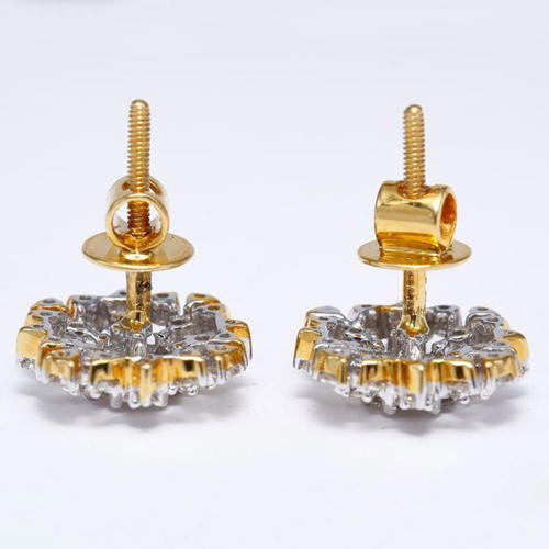 18 K / 750 Yellow Gold IGI Certified Diamond Earring Studs