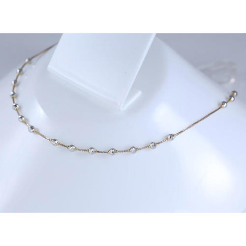 18 K/ 750 Hallmarked Rose & White Gold Chain Necklace