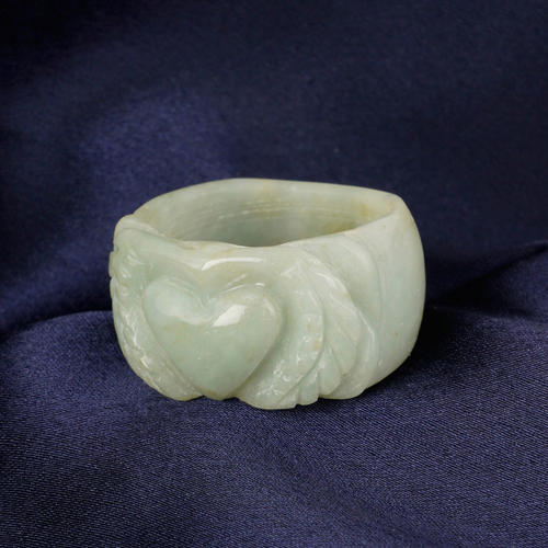 63.04 ct. Large Carved Jade Ring - BURMA, MYANMAR