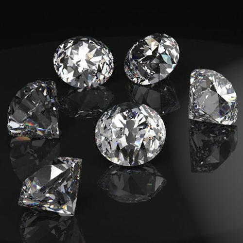 Set of 6 - 0.36 ct. Round Brilliant Diamonds UNTREATED