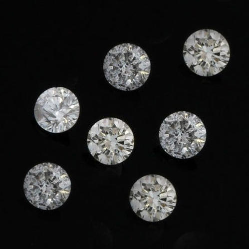 Set of 7 - 0.35 ct. Round Brilliant Diamonds UNTREATED
