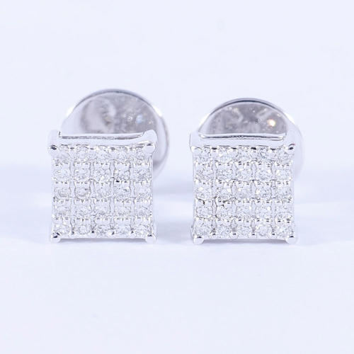 14 K / 585 White Gold Diamond Earring Studs - 0.30 ct.