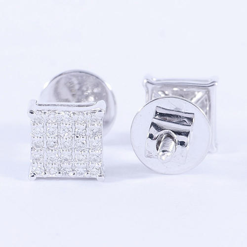 14 K / 585 White Gold Diamond Earring Studs - 0.30 ct.