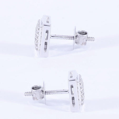 14 K / 585 White Gold Diamond Earring Studs - 0.44 ct.