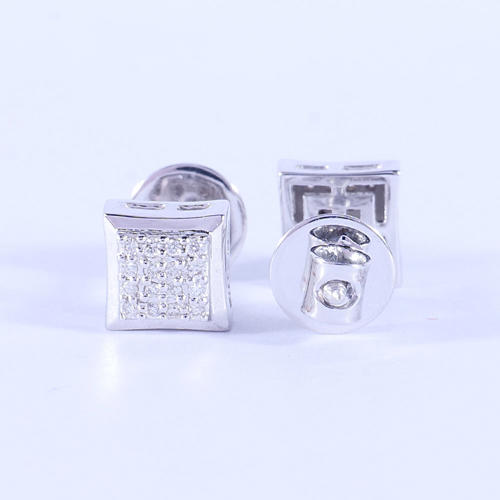 14 K / 585 White Gold Diamond Earring Studs - 0.20 ct.