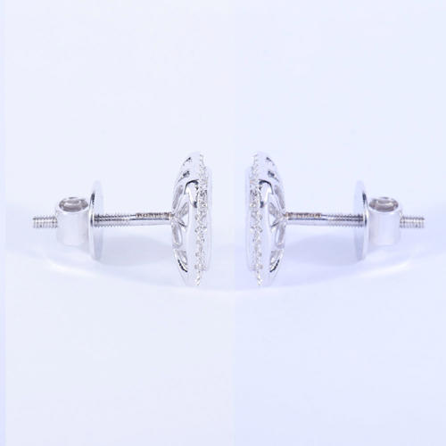 IGI Certified 18 K / 750 White Gold Diamond Earring Studs - 1.12 ct.