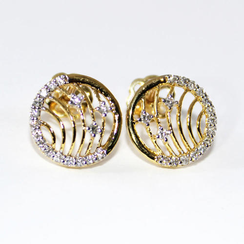 14 K / 585 Yellow Gold Diamond Earring Studs - 0.70 ct.