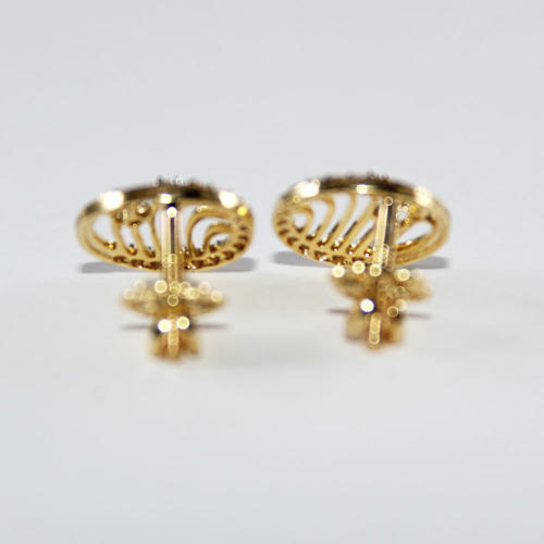 14 K / 585 Yellow Gold Diamond Earring Studs - 0.70 ct.