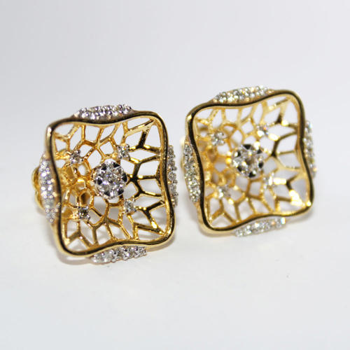 14 K / 585 Yellow Gold Diamond Earrings - 1.20 ct.