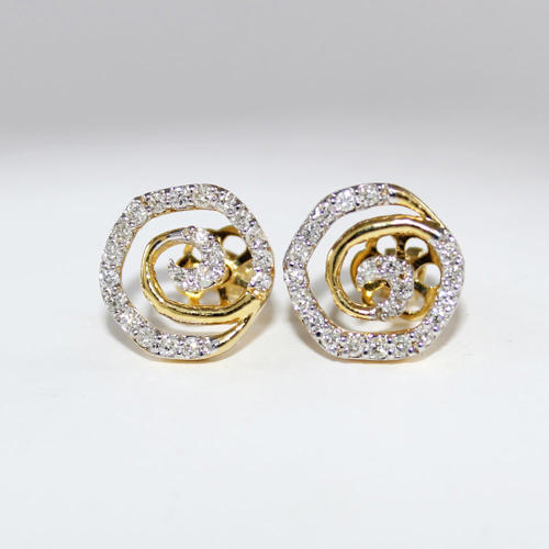 14 K / 585 Yellow Gold Diamond Earring Studs - 0.90 ct.