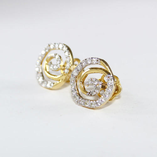 14 K / 585 Yellow Gold Diamond Earring Studs - 0.90 ct.