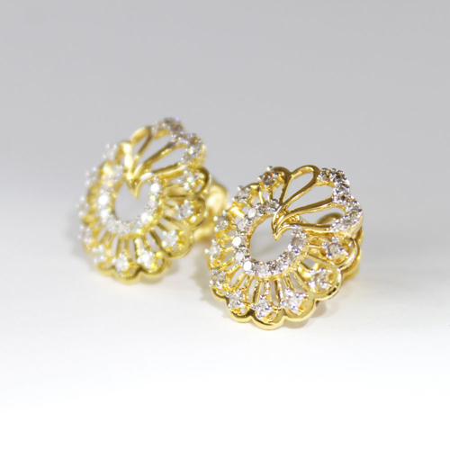 14 K / 585 Yellow Gold Diamond Earrings - 0.92 ct.