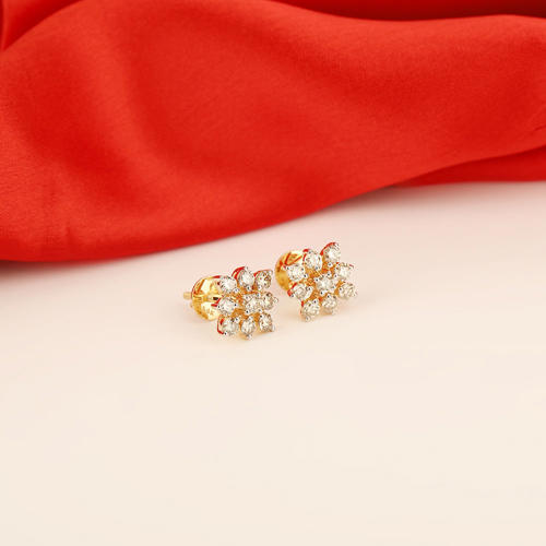 14 K / 585 Yellow Gold Diamond Earring Studs - 2.12 ct.