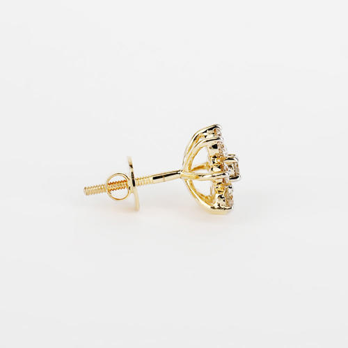 14 K / 585 Yellow Gold Diamond Earring Studs - 2.12 ct.