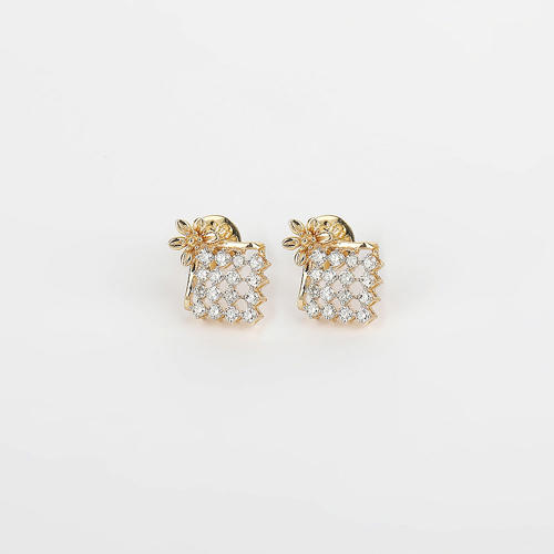 14 K / 585 Yellow Gold Diamond Earring Studs - 1.50 ct.