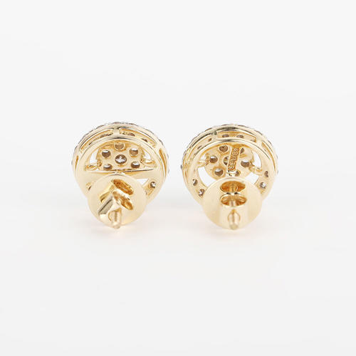 14 K / 585 Yellow Gold Diamond Earring Studs - 2.33 ct.