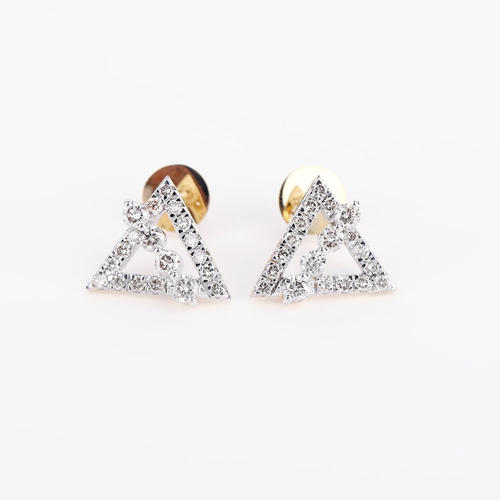 14 K / 585 Yellow Gold Diamond Earring Studs - 1.75 ct.