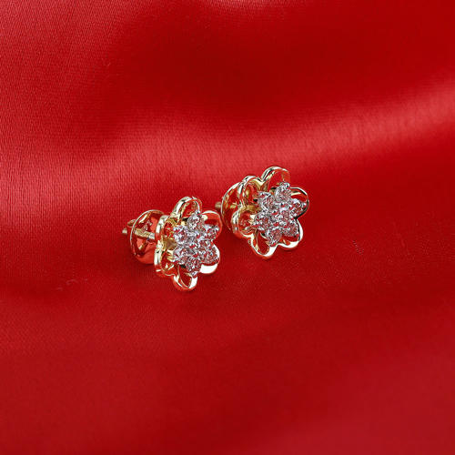 14 K /585 Yellow Gold Diamond Earring Studs - 1.75 ct.