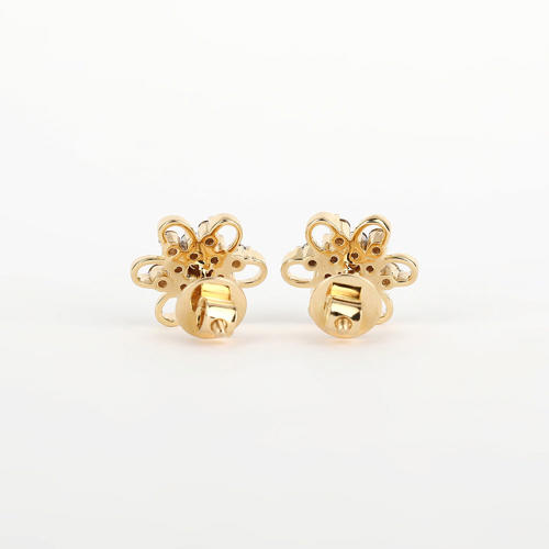 14 K / 585 Yellow Gold Diamond Earring Studs - 1.93 ct.