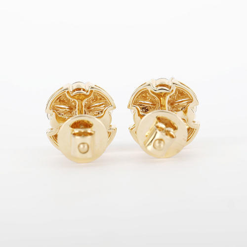 14 K / 585 Yellow Gold Diamond Earring Studs - 1.85 ct.