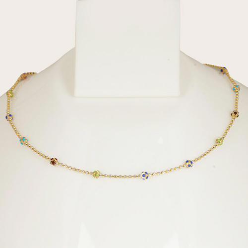 18 K / 750 Hallmarked Yellow & White Gold Chain Necklace
