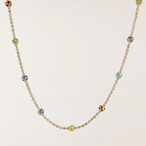 18 K / 750 Hallmarked Yellow & White Gold Chain Necklace
