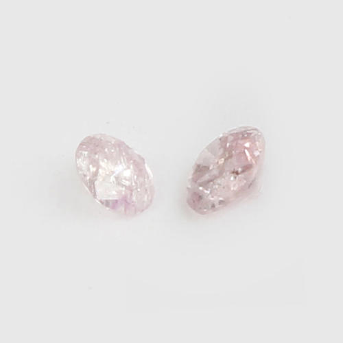 IGI Certified Pair Fancy Light Pink Diamonds UNTREATED